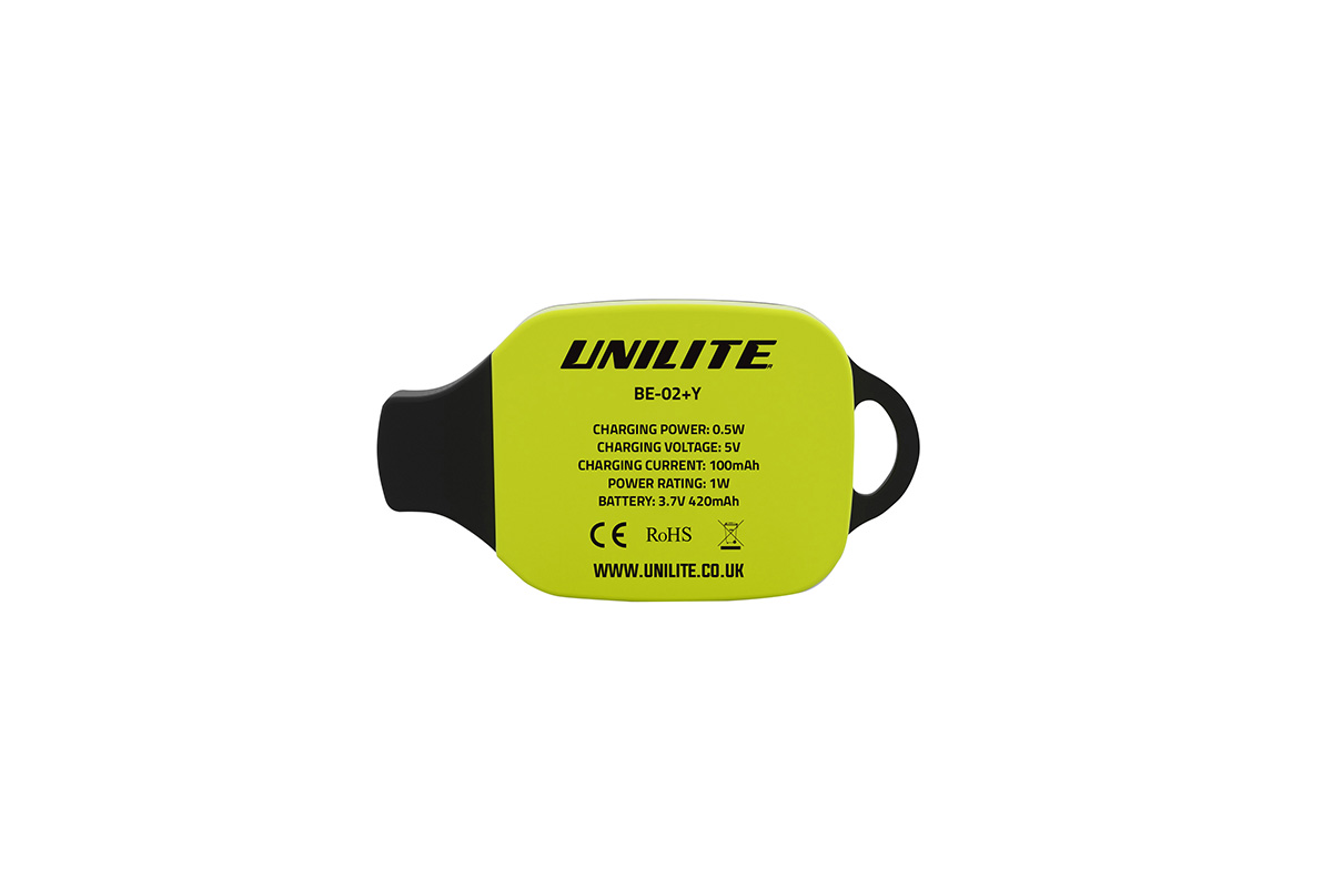 BE-02+Y - Шапка с фонариком желтая 150 Lm USB |UNILITE: фото 2