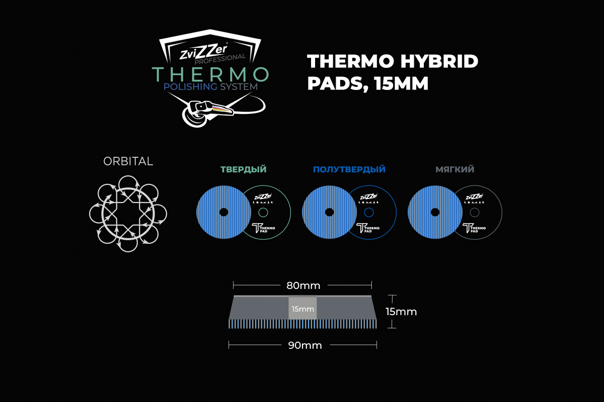 90/15/80 - ZviZZer THERMO HYBRID 15 мм (DA) - гибридный круг