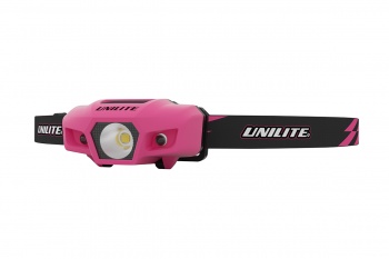 SPORT-H1 - Спортивный налобный фонарь (розовый корпус),  175 Lm, 1xAA, IPX6 | UNILITE