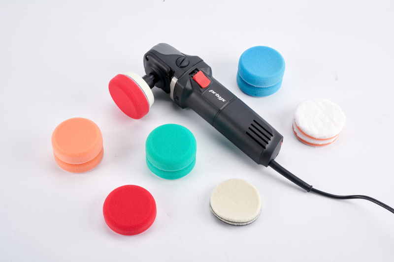 Prisys EP804K - Мини-Роторная полировальная машинка, Комплект 41 предмет [750W; 1,2,3"(M14); 1200-4500/min; 1.6kg]: фото 5