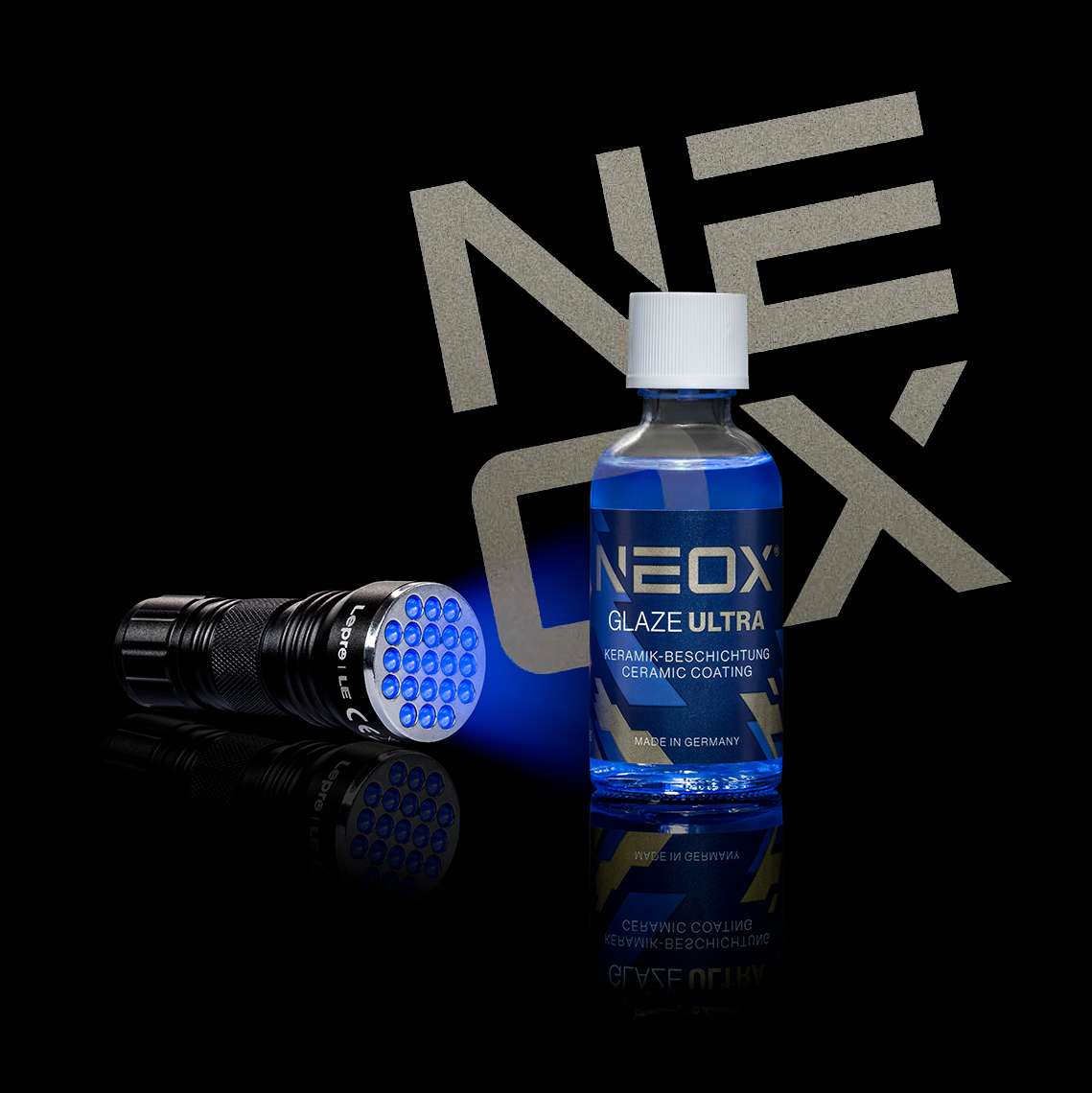 POLYTOP NEOX® GLAZE ULTRA [SET] - Керамическое покрытие с УФ-маркером (НАБОР), 50 мл: фото 2