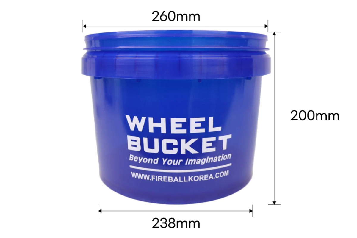 FIREBALL Ведро для мойки колес прозрачное Premium с удобной ручкой (синее) 7л: фото 3