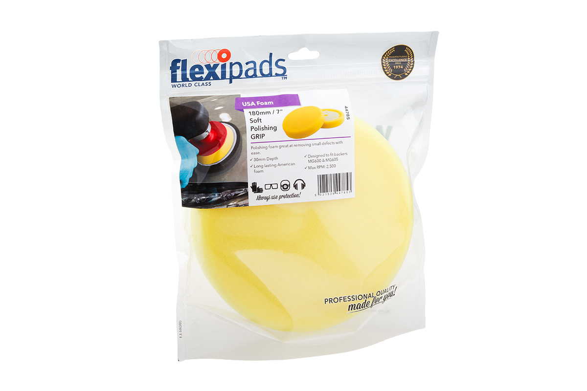 180 мм FlexiPads USA Foam желтый полировальный круг средней жесткости: фото 2