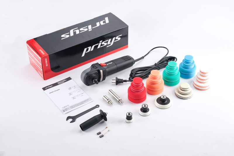 Prisys EP804K - Мини-Роторная полировальная машинка, Комплект 41 предмет [750W; 1,2,3"(M14); 1200-4500/min; 1.6kg]: фото 2