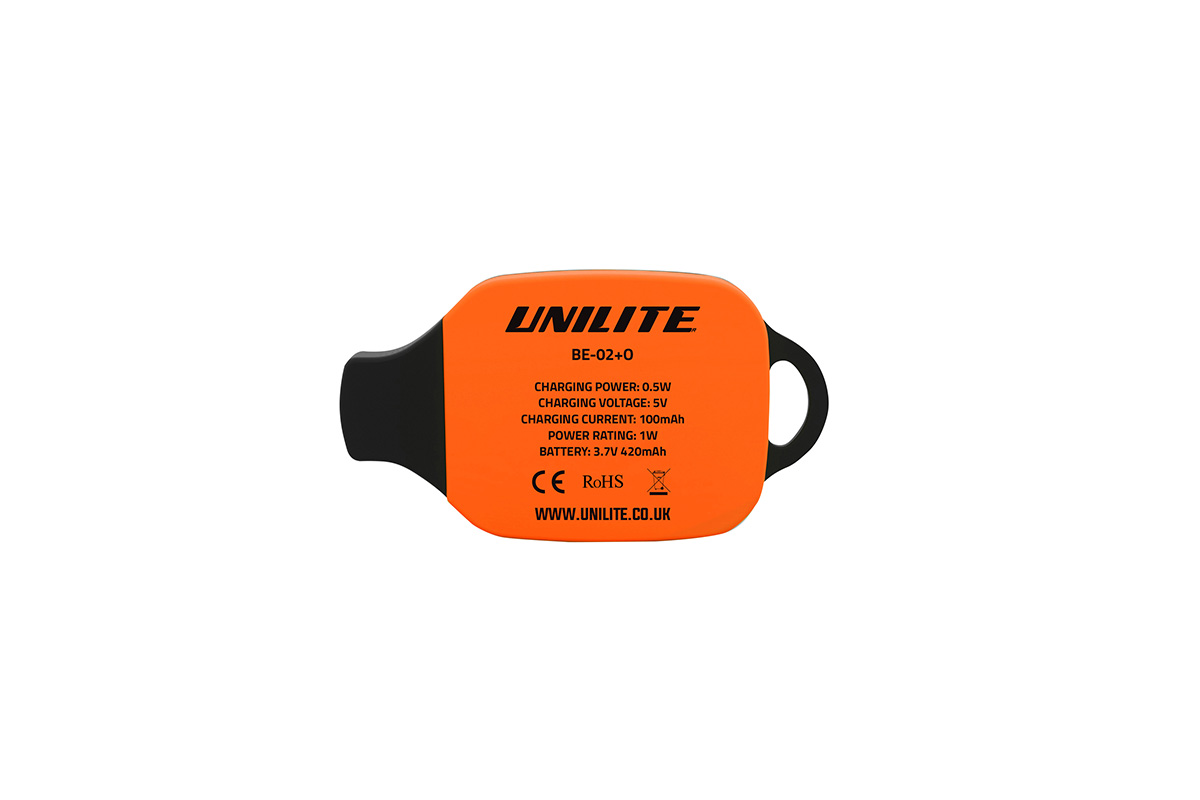BE-02+O - Шапка с фонариком оранжевая 150 Lm USB |UNILITE: фото 4