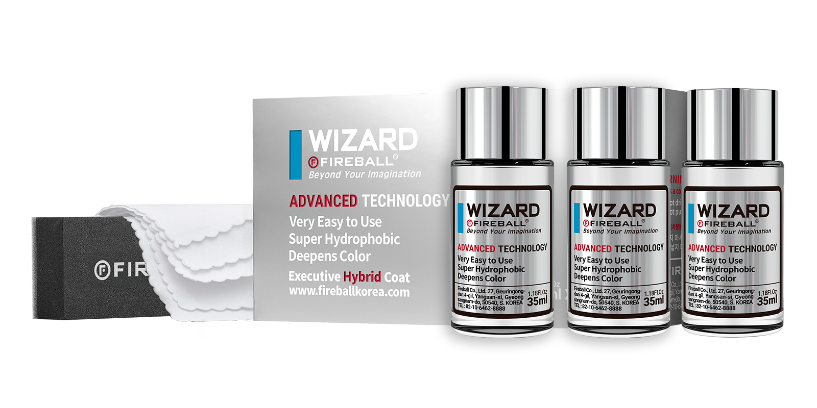 FIREBALL WIZARD [NEW 2026] - Керамическое покрытие PREMIUM 105мл (3×35 мл)
