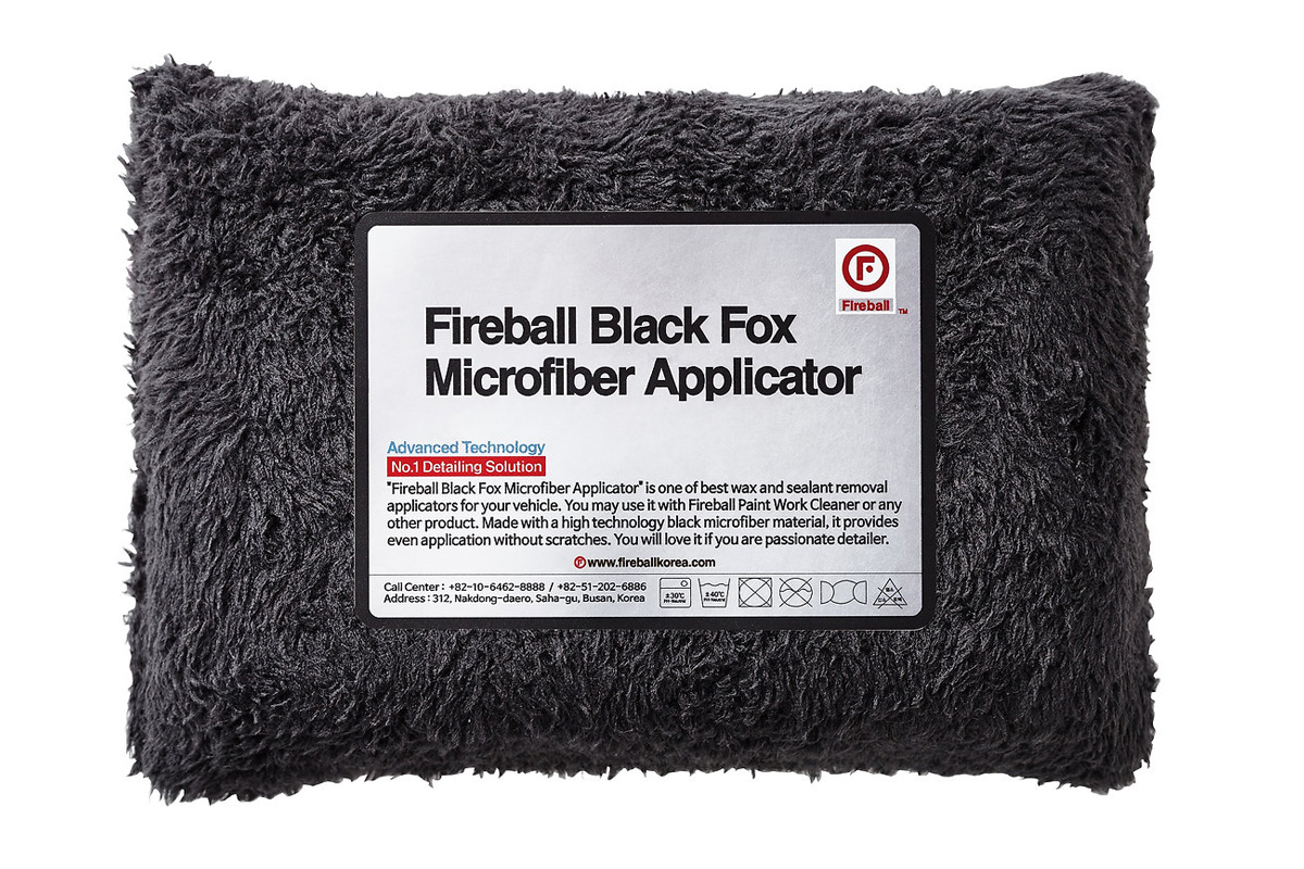 FIREBALL Прямоугольный микрофибровый аппликатор Black Fox 12х8 см: фото 3