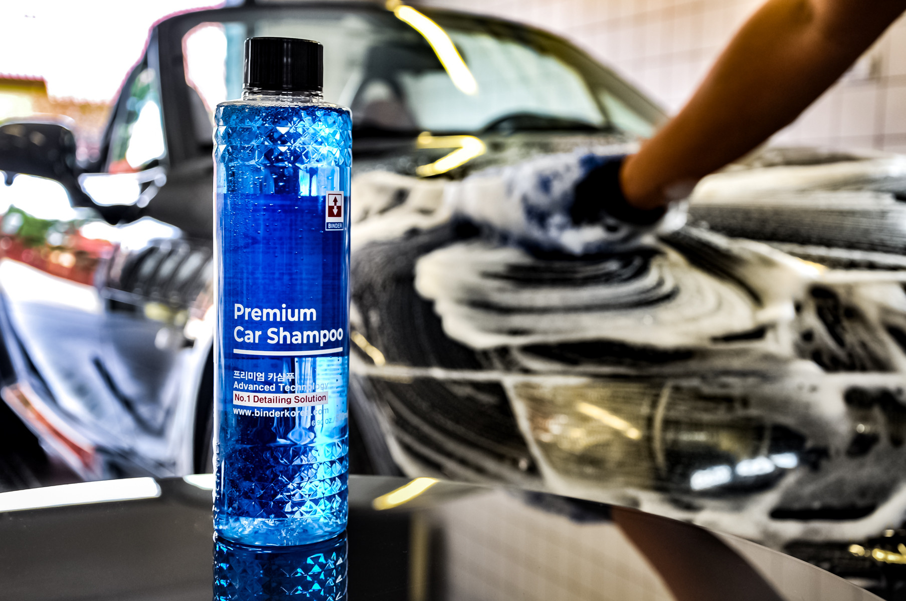 BINDER Нейтральный шампунь-концентрат для ручной мойки Premium Car Shampoo 1:500 (pH 7,5)  500мл: фото 3